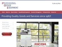 Tablet Screenshot of professionalofficeequipment.com